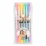 Depesche 13385 TOPModel - Fasermaler Set mit 6 Pastell-Farben im Etui, Doppel-Filzstifte mit je einer breiten und einer dünnen Seite