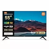 Xiaomi F, 55 Zoll (140 cm), 4K UHD, Smart TV, Fire TV, Triple Tuner DVB-C/S/S2/T/T2,HDR10, MEMC,Game Boost mode 120Hz, Sprachsteuerung mit Alexa, 2GB+32GB, Kompatibel mit Apple AirPlay