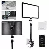 NEEWER 15,5' LED Streaming Key Light, CRI97+ Clamp on Tisch Panel Video Licht, 2,4G PC/Mac iOS/Android APP Steuerung, Kompatibel mit Elgato Stream Deck für Gaming Recording Zoom Call, GL1 PRO Schwarz