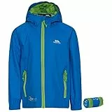 Trespass Qikpac Jacket, Cobalt, 9/10, Kompakt Zusammenrollbare Wasserdichte Jacke für Kinder / Unisex / Mädchen und Jungen, 9-10 Jahre, Blau