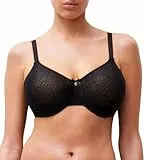 Chantelle C MAGNIFIQUE, Sehr Bedeckender Gemoldeter BH, Unnsichtbare Unterwäsche für Damen, 85D, Schwarz
