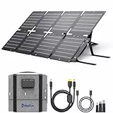 BigBlue 60W Faltbares Solarladegerät, Tragbares ETFE-Solarpanel QC3.0+PD45W+22,2V DC-Ausgang【IP68 Wasserdicht&Winkelständer】für Notstromversorgung Camping Kompatibel mit Smartphone-Tablet-Stromstation