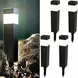 Lumiled Solarleuchten Garten 4er Set Solarlampen mit Erdspieß LED Solarlampe für außen Neutralweiß 4000K Solar Gartenleuchte 40 cm Solar-LED-Wegeleuchten Wegbeleuchtung Bodenleuchte 4 Stücke