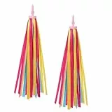 Tyqour 1 Paar Kinder Fahrrad Luftschlangen Lenker Quasten Kinder Fahrrad Lenkerfransen Streamer Bändchen Lenker Bunte Bänder Streamer Fahrrad-Griffe Quasten Bänder für Dekoration