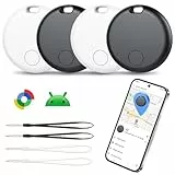 Smart-Tracker-Tags für Android-Geräte (nicht iOS oder Huawei), Artikelfinder funktioniert mit Googles App 'Find My Device', IP67 wasserdicht, Android-Bluetooth-Tracker für Geldbörse, Gepäck, Schlüssel