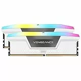 CORSAIR Vengeance RGB DDR5 RAM 32GB (2x16GB) 6000MHz CL30-36-36-76 1.4V AMD Expo & Intel XMP Desktop-Computer-Speicher - Weiß (CMH32GX5M2B6000Z30W)
