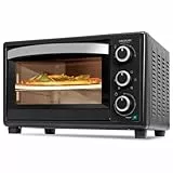 Cecotec Tischofen Bake&Toast 2600 Black 4Pizza, 26 L, 1500 W, inklusive Pietra Pizza Stein für Ergebnisse wie in einem traditionellen Steinofen, 6 verschiedene Funktionen, Krümelschublade