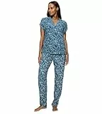 Triumph Boyfriend Fit PW X, Pyjama-Set Damen, Mehrfarbig (Sea Blue Light Combination), 36