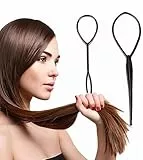 2er Set Hair Twister - Dutt oder Topsytail Styling in Sekunden - Frisurenhilfe Set inkl. Video Tutorial (Dunkelbraun)