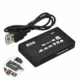 Kartenlesegerät, All-in-One USB 2.0 Kartenleser 6 in 1 für SD/TF/CF/M2/XD/MS, Multi Speicherkartenleser Adapter, Plug and Play, Kompakter Speicher Kartenadapter für Windows und Mac