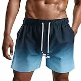 Danfiki Herren Badehose Schnelltrocknend Badeshorts Kurzen Strandhose Sporthose Schwimmhose mit Meshfutter