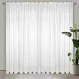 Eurofirany Lucy Voile-Vorhang, Weiß, 200 x 270 cm