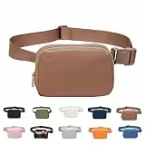 JENCVNL Bauchtasche Damen Gürteltasche Herren, Nylon Hüfttaschen Mode Brustbeutel Umhängetasche Crossbody Bag mit verstellbarem Riemen für Laufen Wandern Training Reisen (Braun)