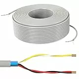 Lumonic Telefonkabel JYSTY grau | 2x2x0,6mm CCA | 25m | farbcodiert & geschirmt | Metermarkierung | Fernmeldekabel, Telefonanschlusskabel