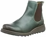 FLY London Damen Salv Chelsea Boots, Blau Petrol 006, 41 EU