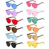 12 Stück Bunte Party Sonnenbrillen,Hippie Brillen,Party Sonnen Brille Kinder Erwachsene, Party Sonnenbrillen Set für Party Zubehör, Foto Requisiten, Geburtstag, Fasching, Karneval