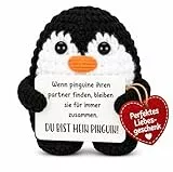 VELENTI® Ich Liebe Dich Geschenke, Love Pinguin Romantisches Paar Geschenk für sie, Geschenke für ihn, Partner Geschenks für Freundin, Geschenks für Freund