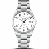 LN LENQIN Herren Uhr Edelstahl Uhren Herren Analog Quarz Armbanduhr 30M wasserdichte Mode Casual Uhr für Männer