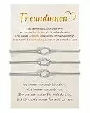 CheersLife Freundschaftsarmband für 3,Silber Unbegrenzte Knoten Armband Freundschaft,Freundschaftsarmbänder,Beste Freunde Geschenke,Armband Damen Mädchen - Weihnachten Geburtstagsgeschenk