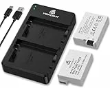 Homesuit LP-E8 Akku 1800mAh und LED USB Dual Ladegerät für Canon EOS Rebel T2i T3i T4i T5i EOS 550D 600D 650D 700D Kiss X4 X5 X6 X6i X7i Kamera (2er-Pack)