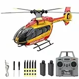 Hylukon Ferngesteuerter Hubschrauber, 2,4 GHz RC Helikopter Helikopter mit doppeltem bürstenlosen Motor, 4 Kanäle, optische Flusspositionierung, sechsachsige Gyroskopstabilisierung