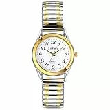 JewelryWe Damen Armbanduhr, Elegant Analog Quarz Uhr mit Digital Zifferblatt und Elastisch Legierung Armband Gold/Slber