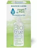 Bausch + Lomb Biotrue All-in-One Lösung- Kontaktlinsenreiniger und Aufbewahrungslösung für weiche Kontaktlinsen, Flight Pack - Reise-Set, 1 x 100 ml
