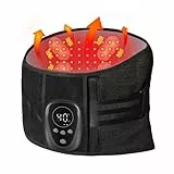 HONGJING Rückenmassagegerät Gürtel mit Rotlichttherapie für Schmerzlinderung im Unteren Rücken, Rückenstützgürtel mit Wärme und Massage für Bandscheibenvorfall, Skoliose, Ischias (M)