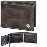 Fa.Volmer Leder Geldbörse Herren mit RFID-Schutz - extra-stabile Doppelnaht (9+4 Card - Basalt Grey)