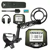 GreenRex Metalldetektor Profi, 25,4CM IP68 wasserdichte Spule, Großes LCD-Display, Präziser Gold-Detektor für Erwachsene & Kinder, Ideal für Strand, Unterwasser & Garten, DSP-Chip Upgrade,Grün