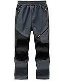 HFDWYJ Winterhose Kinder Gefütterte Skihose Jungen Thermohose wasserdichte Winddichte Wanderhose Outdoor Softshell Hose