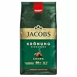 Jacobs Kaffeebohnen Krönung Crema, aromatisch mit Zitrus- & Nussnote, geröstet in Bremen, Intensität 6/10, Kaffee ganze Bohnen, 1 kg