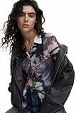 Desigual Damen 25SWTKA1 T-Shirt, Black, S