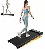 HomeFitnessCode Laufband mit Neigung für Zuhause - Walking Pad Laufpad mit Steigung Walkpad Untertisch Elektrisch 1-8 KMH Mini Walking Klein Band Gehband, Schwarz - 85CM