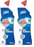 Sagrotan WC-Reiniger Ozeanfrische – 2in1 Reinigungsmittel mit Antischmutzfilm für langanhaltende WC-Frische – 1 x 750 ml (Packung mit 2)