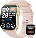 Smartwatch Damen Herren, 1,91' HD-Kurvdisplay Smart Watch mit Bluetooth Anrufen, 100+Sportmodi Fitnessuhr mit Herzfrequenz/Schlafmonitor/Schrittzähler, IP67 Wasserdicht Sportuhr für Android iOS