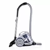 Dirt Devil Staubsauger ohne Beutel DD2501 - Bodenstaubsauger 850W - HEPA 12 Filter - 7.5M Reichweite - mit Combibrush, Versenkter Bürste und Parkettbürste - 5.5KG - Staubsammelbox 1.5L - Grau/Bl