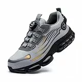 Arbeitsschuhe Herren Damen Sicherheitsschuhe Stahlkappenschuhe Atmungsaktiv rutschfeste Sportlich Safety Shoes Grey 42 EU