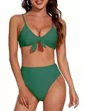 Evolyline Bikini Damen Set Sexy Knot Triangel Bauchweg Push Up Badeanzug, Bikinis Swimsuit Low Rise Bademode Badeanzüg Zweiteiliger