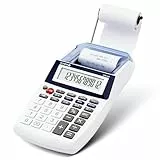 Olympia CPD 425 Druckender Tischrechner mit Papierrolle | 12-stelliges Display | Rechenmaschine mit Papierrolle | Bondrucker & Quittung | Taschenrechner mit Papierrolle | inkl. Batterien | weiß