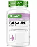 vit4ever Folsäure bioaktiv - 365 Tabletten - 400µg - mit Vitamin B9