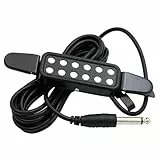 BAZEITFLOW Professioneller Akustischer Gitarren tonabnehmer ohne Bohrung mit Kabel Hoher Empfindlichkeit Einfache Anbringung Geräuschunterdrückend Geeignet für Anfänger und Profis
