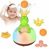 Withosent Badewannenspielzeug, Dinosaurier Spray Wasserspielzeug Kinder mit Licht, Badespielzeug Baby Automatischem Wasserspray Baby Geschenk für Jungen und Mädchen ab 1 2 3 4Jahr
