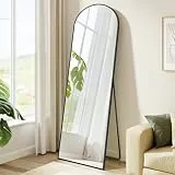 SONGMICS Ganzkörperspiegel, 160 x 50 cm, gewölbter Standspiegel, Rahmen aus Aluminiumlegierung, Hartglas, für Schlafzimmer, Wohnzimmer, Garderobe, tintenschwarz LFM031B01