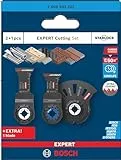 Bosch 3x EXPERT Sägeblatt Set (für Edelstahlrohre, Holz mit Metall, Länge mm, Professional Zubehör Multifunktionswerkzeug)