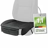 Walser Sitzauflage Auto Fernando, Qualitätssieger Sehr Gut*, Autositzauflage Vordersitze, Auto Sitzauflagen 1 Stück, Autositzschoner Vordersitz Kunst Leder, Autositzkissen Fahrersitz schwarz