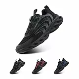 Hitmars Turnschuhe Herren Laufschuhe Luftpolster Sneaker Air Sportschuhe Joggingschuhe Straßenlaufschuhe rutschfest Joggingschuhe Walkingschuhe Fitness Running Outdoor Schwarz EU 42