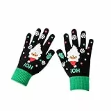 Fenical Weihnachtshandschuhe gestrickte Schirmnotenhandschuhe warme Vollfingerhandschuhe des Herbstwinters für Mannfrauen die kletternde Sportarten im Freien laufen lassen