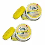 Pure100 MagicShine - Das Original aus dem TV - Allzweckreiniger - Doppelpack - 2x 300 Gramm - Putzstein - Entfernt Eingebranntes ohne Kratzer - Reinigungsstein mit Citrus-Duft - Edelstahlreiniger
