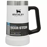 STANLEY 1913 Adventure Vacuum Stein 709 ml - becher Mit Henkel Hält Bier Für 7 Stunden Kalt - Vintage-Inspirierte Thermo Bierkrug - Spülmaschinenfest - Polar White